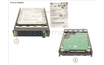 Fujitsu HD SAS 12G 600GB 10K 512E HOT PL 2.5\' EP pour Fujitsu Primergy RX2540 M4