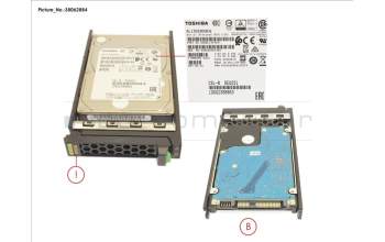 Fujitsu HD SAS 12G 900GB 10K 512E HOT PL 2.5\' EP pour Fujitsu Primergy RX2530 M5