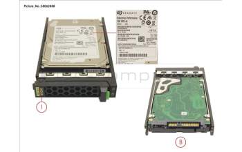 Fujitsu HD SAS 12G 300GB 10K 512N HOT PL 2.5\' EP pour Fujitsu Primergy RX2530 M5