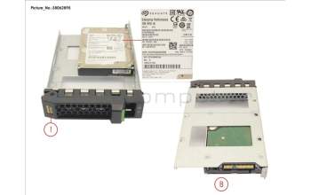 Fujitsu HD SAS 12G 300GB 10K 512N HOT PL 3.5\' EP pour Fujitsu Primergy TX2550 M4
