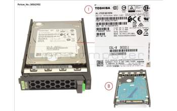 Fujitsu HD SAS 12G 300GB 10K 512N SED H-PL 2.5\' pour Fujitsu Primergy RX1330 M2