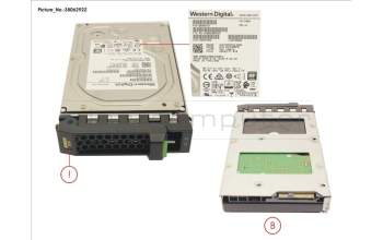 Fujitsu HD SAS 12G 8TB 7.2K 512E HOT PL 3.5\' BC pour Fujitsu Primergy TX1330 M3