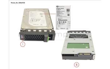 Fujitsu HD SATA 6G 4TB 7.2K HOT PL 3.5\' BC pour Fujitsu Primergy RX2530 M5