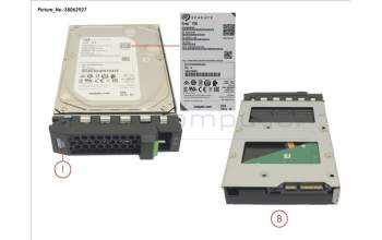Fujitsu HD SATA 6G 8TB 7.2K 512E HOT PL 3.5\' BC pour Fujitsu Primergy RX2520 M4