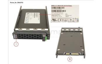 Fujitsu SSD SATA 6G 480GB MIXED-USE 2.5\' H-P EP pour Fujitsu Primergy TX255 M5