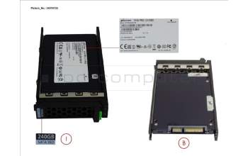 Fujitsu SSD SATA 6G 240GB READ-INT. 2.5\' H-P EP pour Fujitsu Primergy TX2550 M4