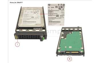 Fujitsu HD SAS 12G 1.2TB 10K 512N HOT PL 2.5\' EP pour Fujitsu Primergy RX2540 M5