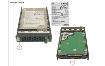 Fujitsu HD SAS 12G 300GB 10K 512N HOT PL 2.5\' EP pour Fujitsu Primergy RX2530 M5