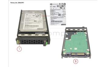 Fujitsu HD SAS 12G 1.2TB 10K 512E HOT PL 2.5\' EP pour Fujitsu Primergy RX2530 M5