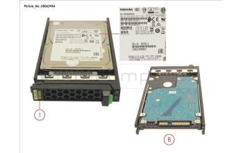 Fujitsu HD SAS 12G 900GB 10K 512E HOT PL 2.5\' EP pour Fujitsu Primergy RX4770 M6