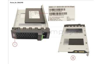 Fujitsu SSD SATA 6G 480GB MIXED-USE 3.5\' H-P EP pour Fujitsu Primergy TX1330 M4