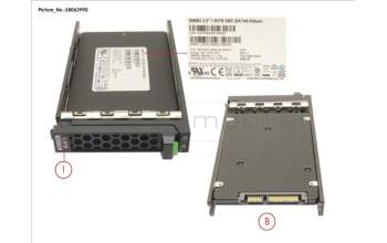 Fujitsu SSD SATA 6G 1.92TB MIXED-USE 2.5\' H-P EP pour Fujitsu Primergy RX4770 M6