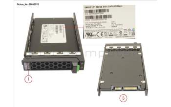 Fujitsu SSD SATA 6G 960GB MIXED-USE 2.5\' H-P EP pour Fujitsu Primergy RX4770 M6