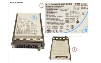 Fujitsu SSD PCIE3 2TB READ-INT. 2.5\' H-P EP pour Fujitsu Primergy RX2540 M4