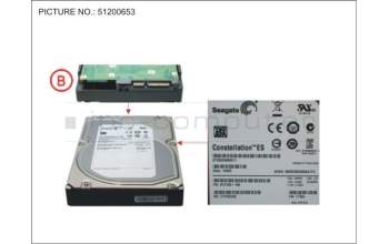 Fujitsu HDD 2000GB BC-SATA 7K2 3,5\' pour Fujitsu Primergy TX1320 M1