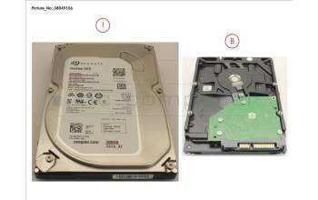 Fujitsu HDD 500GB SATA S3 7.2K 3.5\' 4K pour Fujitsu Esprimo D957
