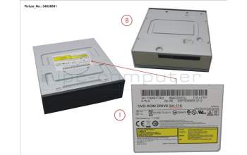 Fujitsu SATA DVD-ROM HH pour Fujitsu Esprimo P956