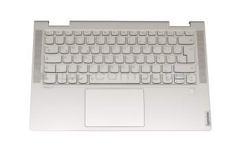 SN20U40169 original Lenovo clavier incl. topcase DE (allemand) argent/argent avec rétro-éclairage
