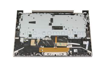 SN20U40169 original Lenovo clavier incl. topcase DE (allemand) argent/argent avec rétro-éclairage