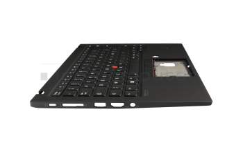 SN20W73843 original Lenovo clavier incl. topcase FR (français) noir/noir avec rétro-éclairage et mouse stick