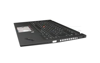 SN20W73844 original Lenovo clavier incl. topcase DE (allemand) noir/noir avec rétro-éclairage et mouse stick WLAN