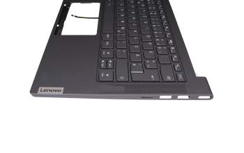 SN20W85087 original Lenovo clavier incl. topcase DE (allemand) gris/gris avec rétro-éclairage