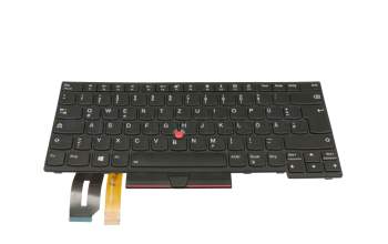 SN5371BL original Lenovo clavier DE (allemand) noir/noir avec rétro-éclairage et mouse stick