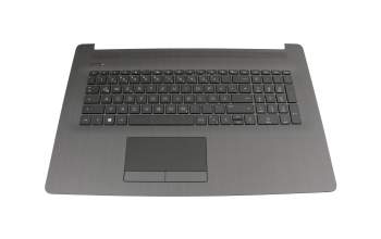SN91742 original LiteOn clavier incl. topcase UK (anglais) noir/noir (avec PTP/pour DVD, structure de surface « noir brossé »)