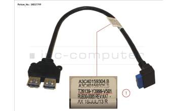 Fujitsu CBL_FRONT_USB pour Fujitsu Primergy TX1330 M3