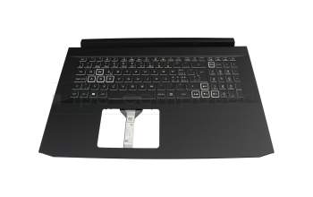 T35175 Clavier incl. topcase CH (suisse) noir/noir avec rétro-éclairage