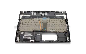 TM16H8 Clavier incl. topcase DE (allemand) noir/noir avec rétro-éclairage Multicolor