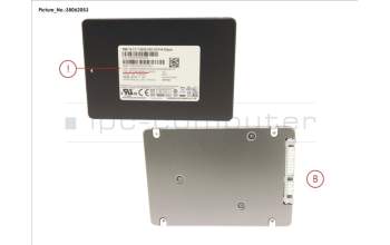Fujitsu SSD S3 256GB 2.5 SATA/UGS(FDE) (7MM) pour Fujitsu Esprimo P557