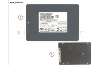 Fujitsu SSD S3 256GB 2.5 SATA (7MM) (OPAL) pour Fujitsu Esprimo A525-L