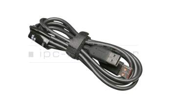USB câble de données / charge noir original 1,00m pour Lenovo IdeaPad Miix 700-12ISK (80QL)