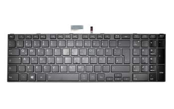 V000281890 original Toshiba clavier DE (allemand) noir/noir abattue avec rétro-éclairage