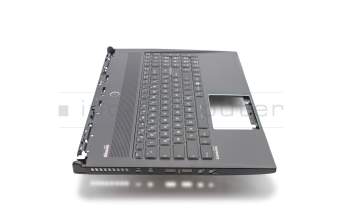 V143422FK1 original Sunrex clavier incl. topcase DE (allemand) noir/noir avec rétro-éclairage