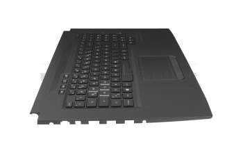 V170146BK1 original Sunrex clavier incl. topcase DE (allemand) noir/noir avec rétro-éclairage