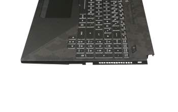 V170162FE1 GR original Sunrex clavier incl. topcase DE (allemand) noir/noir avec rétro-éclairage