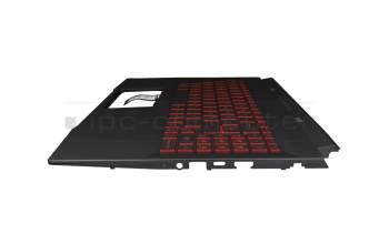 V203222FK2 original Sunrex clavier incl. topcase DE (allemand) noir/rouge/noir avec rétro-éclairage