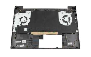 V204346AS1 original Sunrex clavier incl. topcase DE (allemand) noir/noir avec rétro-éclairage (carte graphique RTX)