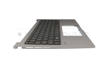 V218646GS1 original Sunrex clavier incl. topcase US (anglais) noir/gris avec rétro-éclairage