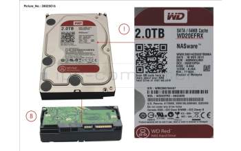 Fujitsu HDD 2 TB WD RED FOR NAS pour Fujitsu Celvin NAS Q805