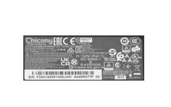 Wortmann Terra Mobile 1717 (NL70PU) Chargeur 45 watts