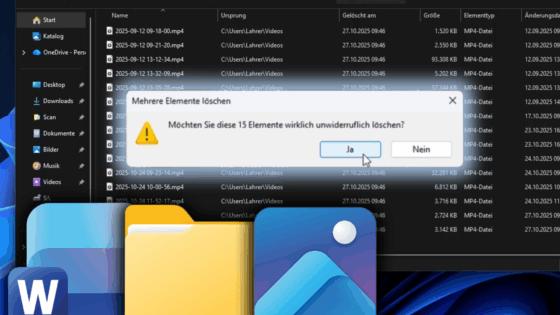 Gelöschte Dateien von Festplatte/SSD wiederherstellen: 