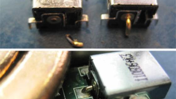 Gebrochene Strombuchse