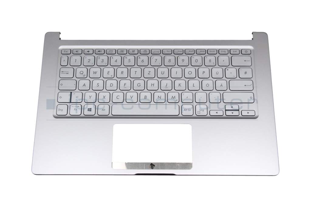 Clavier incl. topcase DE (allemand) argent/argent avec rétro