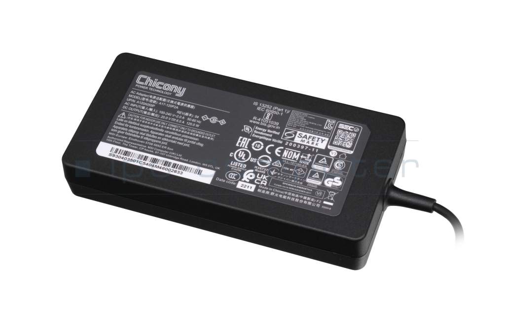 Chargeur 120 watts original pour MSI GF63 Thin 11SC (MS-16R6) 