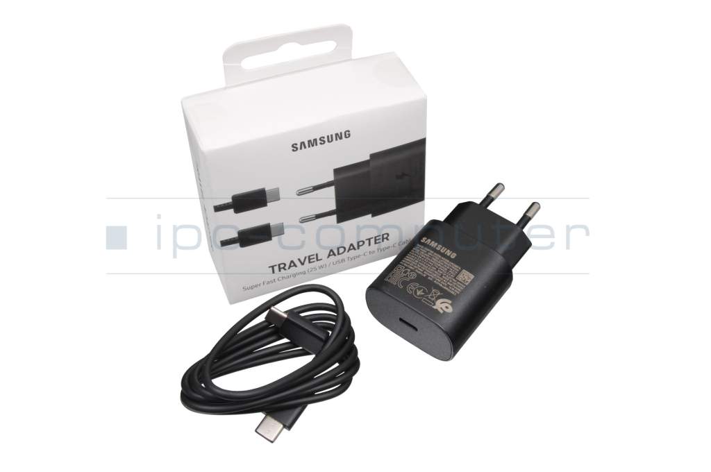 Chargeur USB-C 25 watts EU wallplug original incl. cordon secteur pour  Samsung Galaxy Book S (NP767XCM) 