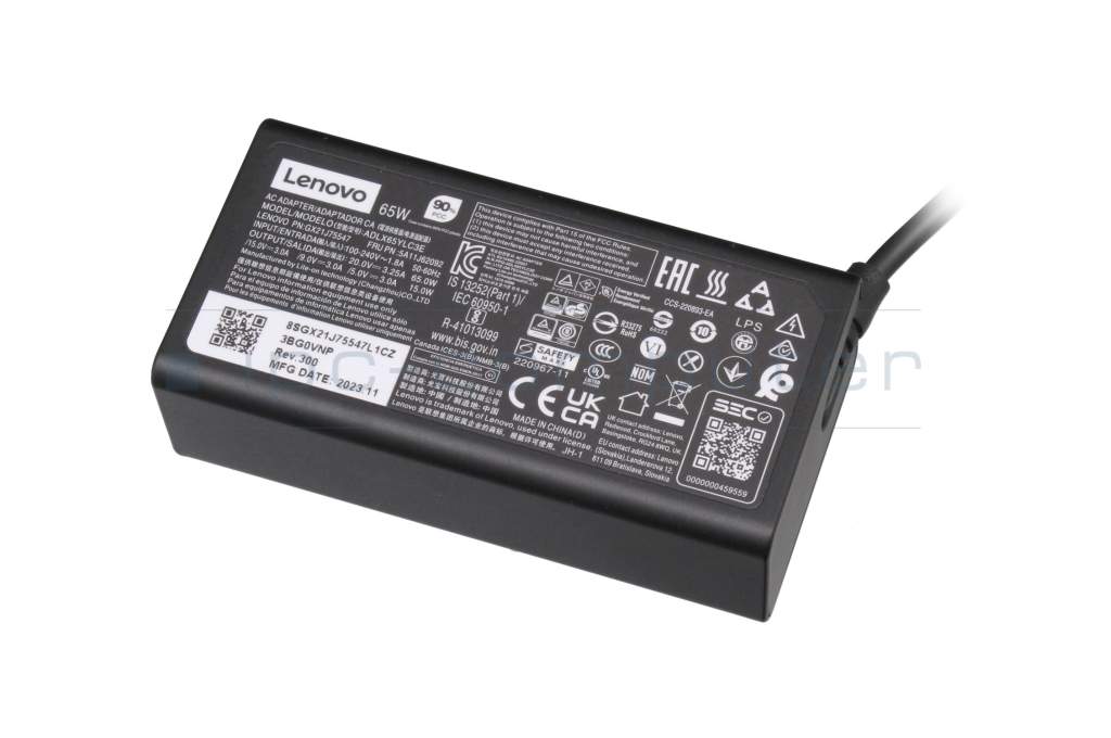 Chargeur USB-C 65 watts arrondie original pour Lenovo ThinkBook 15 G4 ABA  (21DL) 