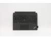 Lenovo MECH_ASM Backlit KB Belgian FPR Black pour Lenovo ThinkPad X12 Detachable (20UW/20UV)
